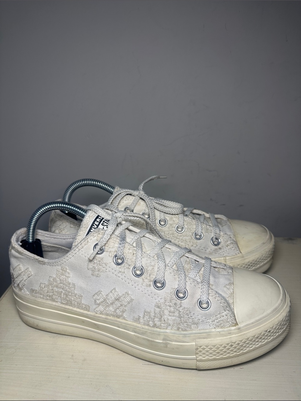 Converse Chuck Taylor all star lift tribal embroidery vintage platform shoes